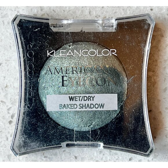 Kleancolor American Eyecon Wet/Dry Baked Eyeshadow Set Teal & Moss 4.5g Each - Picture 4 of 5